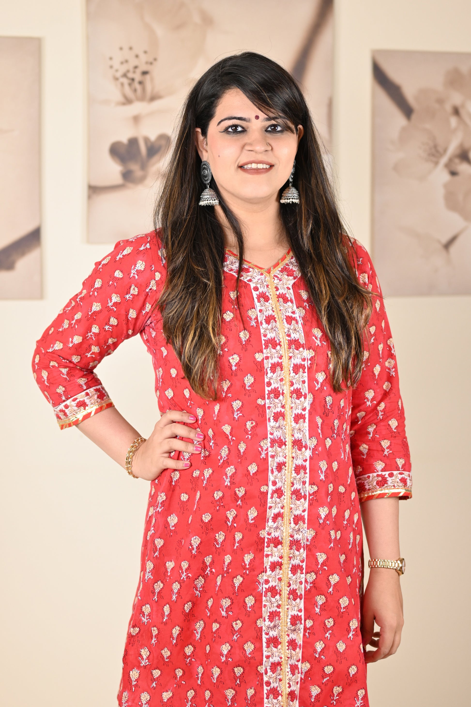 Hand Block Printed Stitched Sharara - Urban Roots