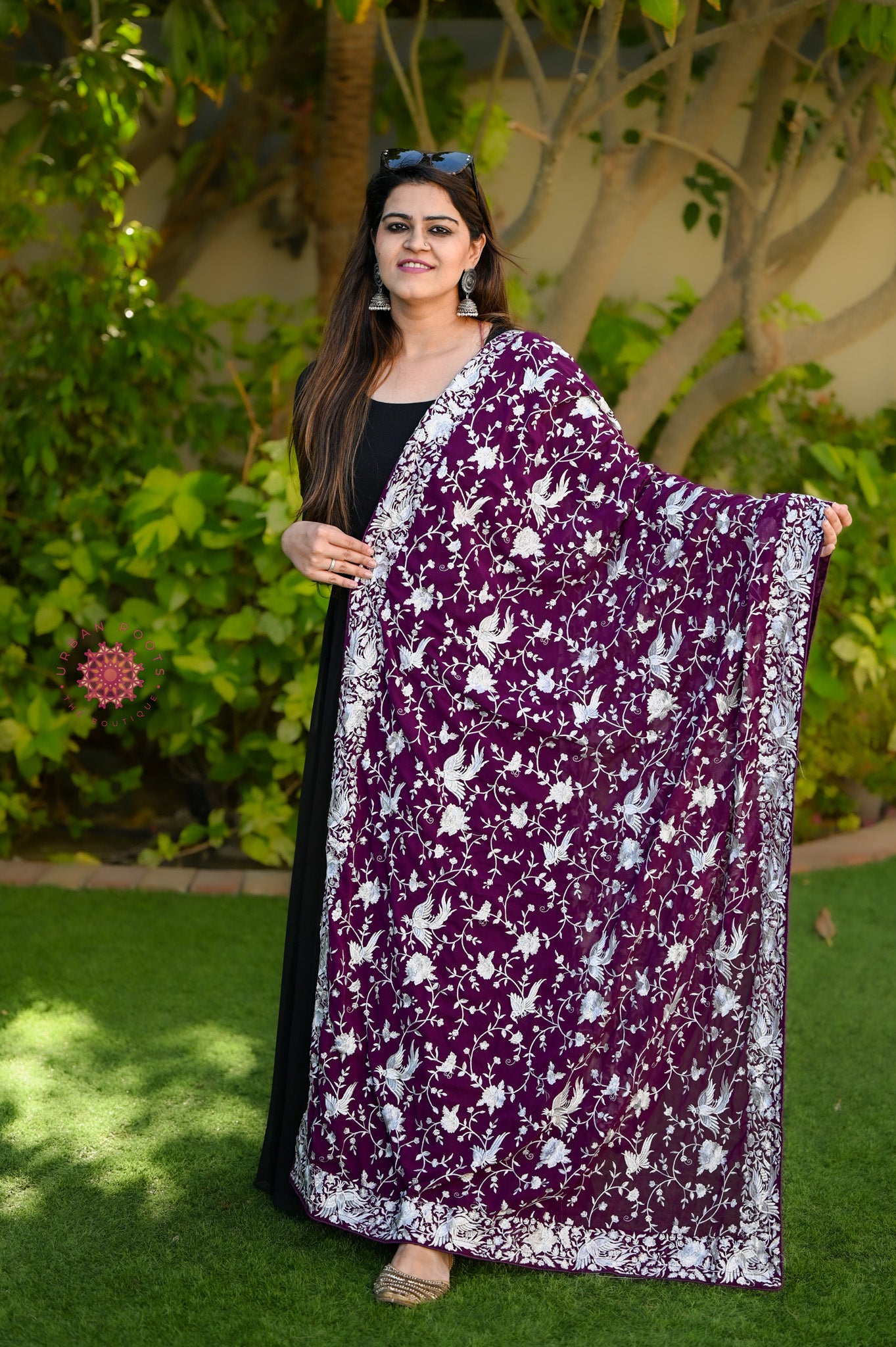 Parsi Gara Embroided Georgette Dupatta