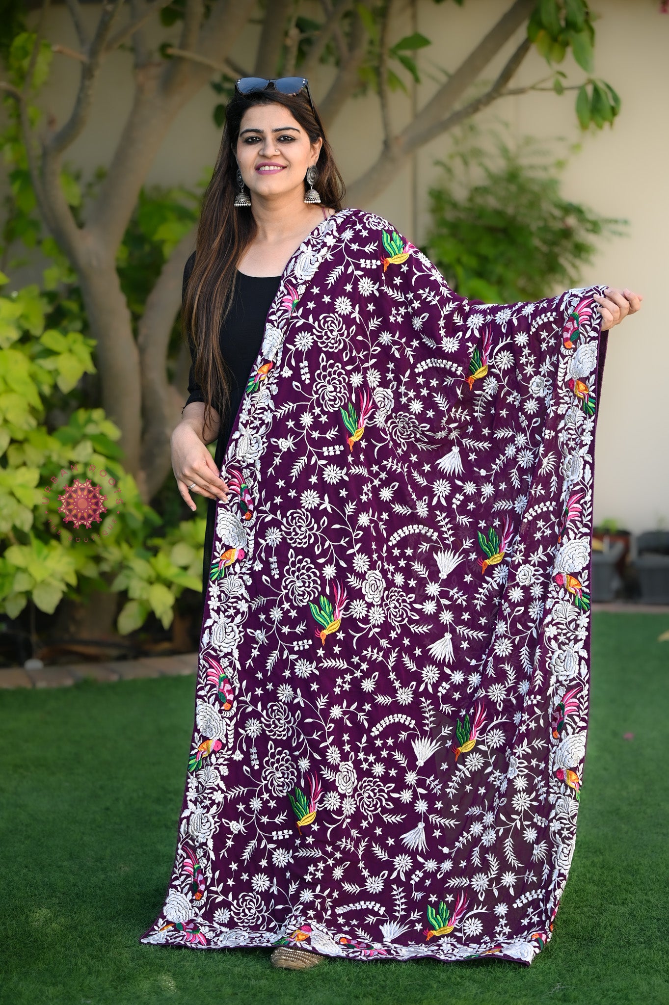 Parsi Gara Embroided Georgette Dupatta