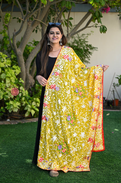 Parsi Gara Embroided Georgette Dupatta