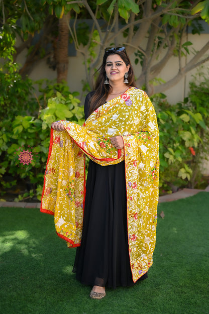 Parsi Gara Embroided Georgette Dupatta