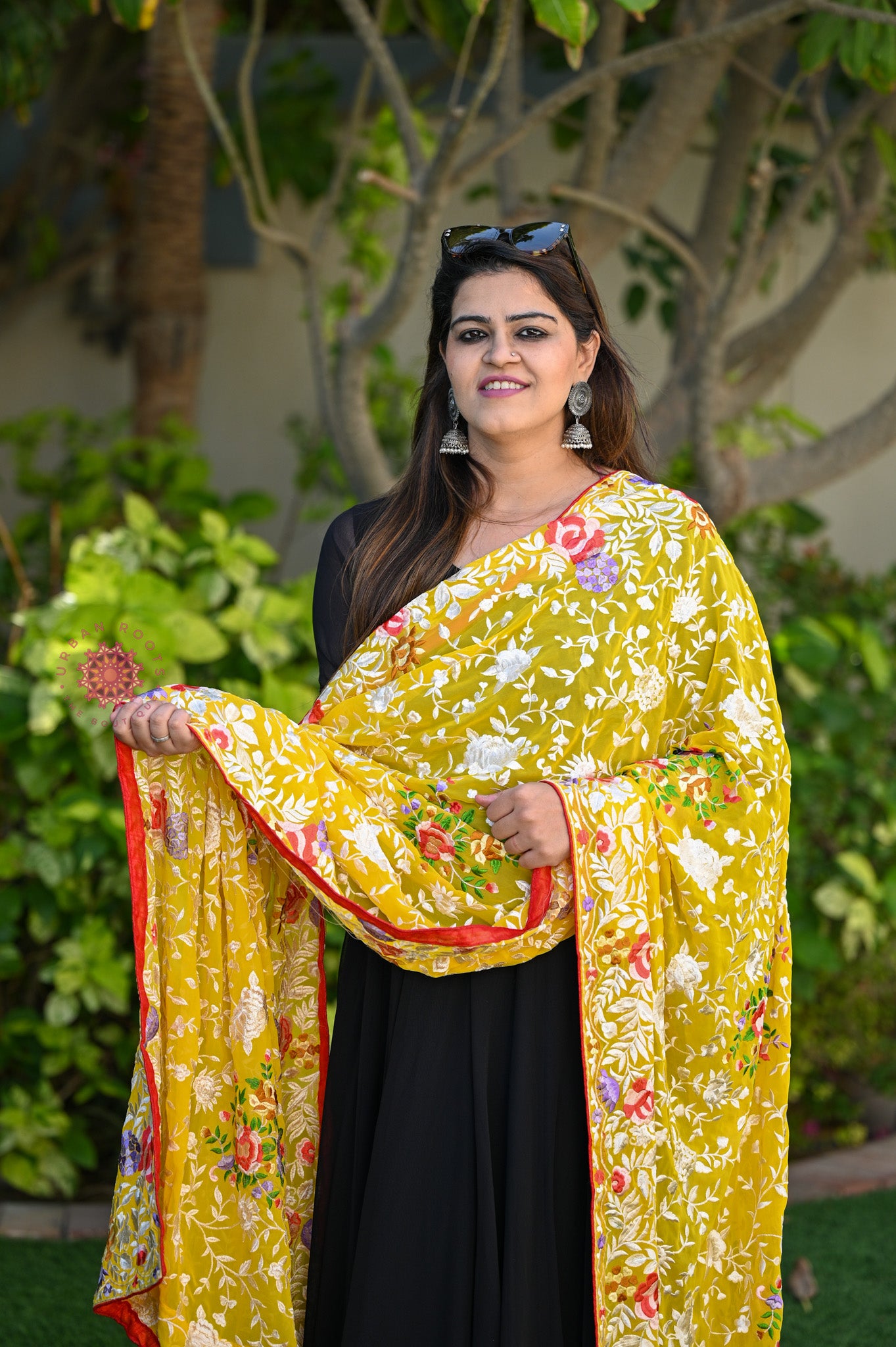 Parsi Gara Embroided Georgette Dupatta