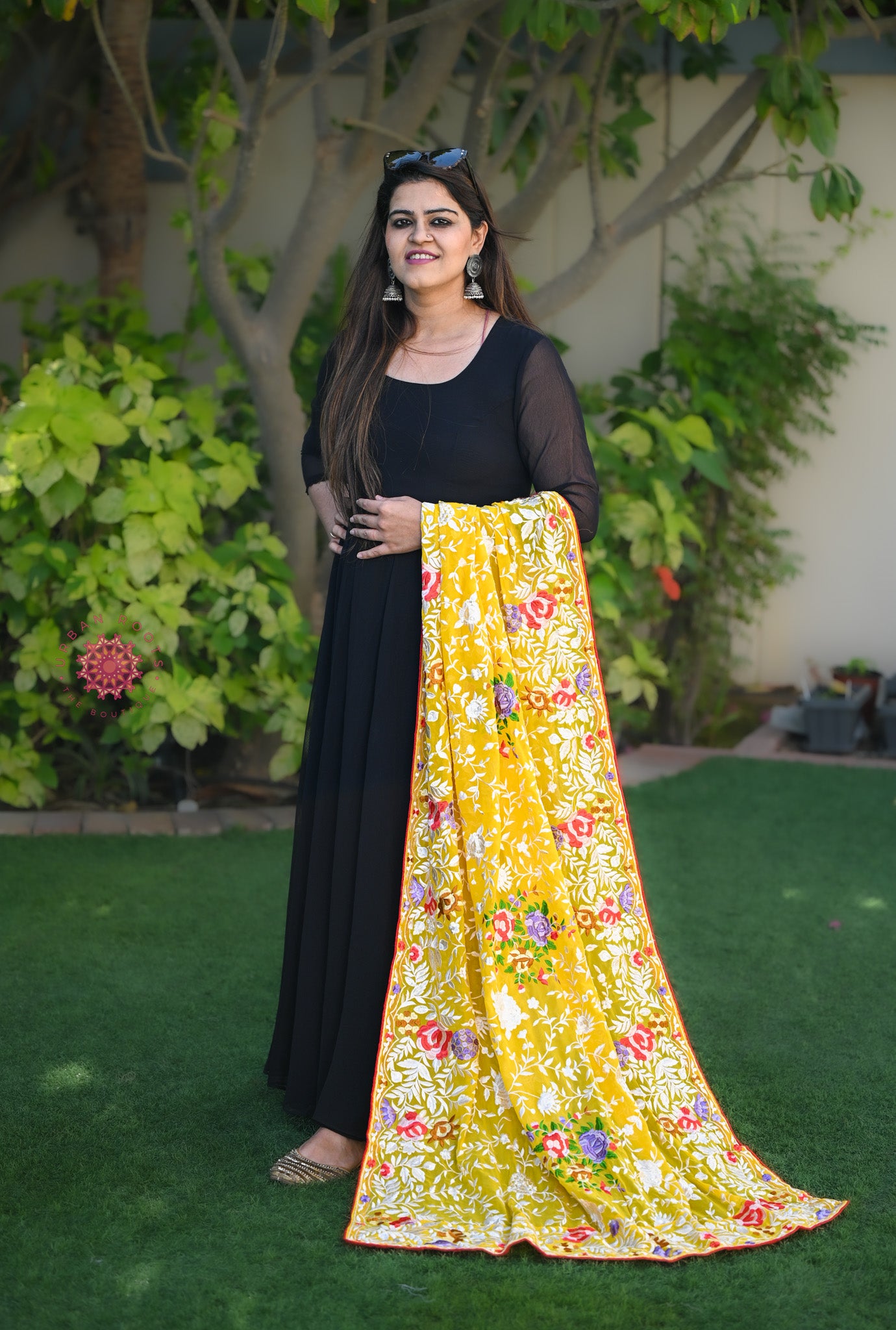 Parsi Gara Embroided Georgette Dupatta