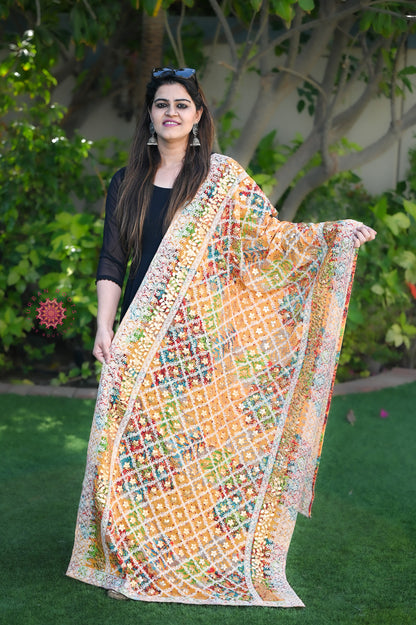 Gota Work Georgette Dupatta