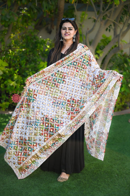 Gota Work Georgette Dupatta