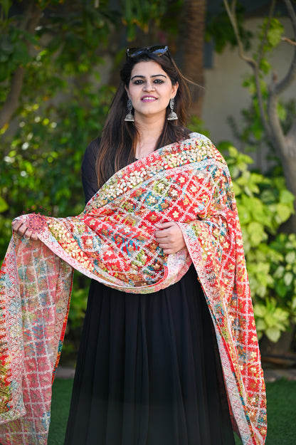 Gota Work Georgette Dupatta