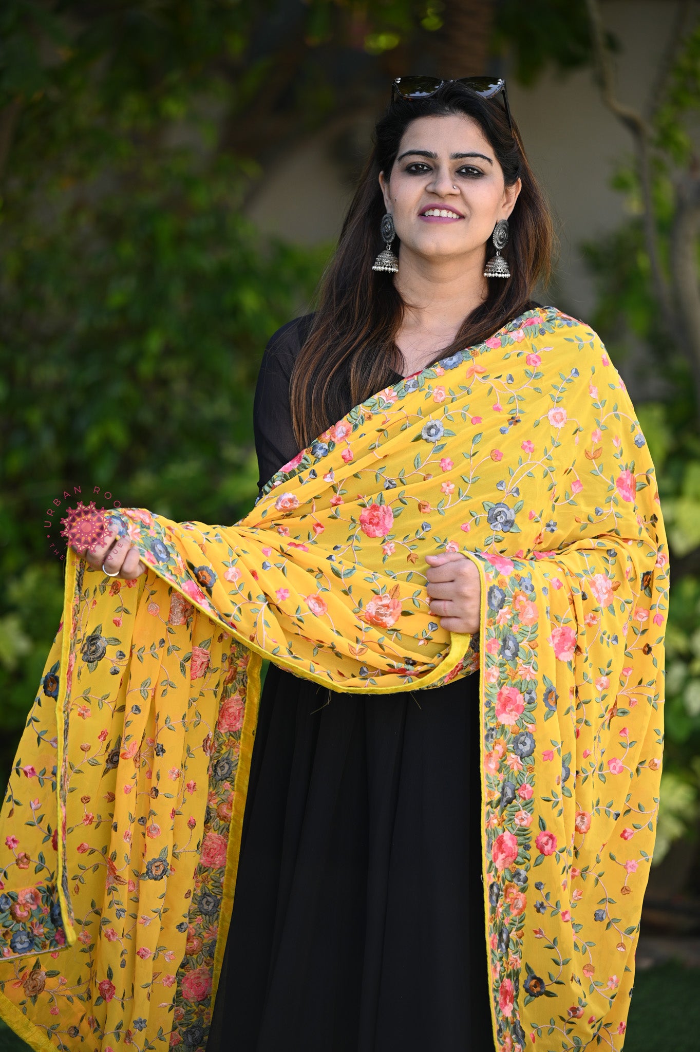 Parsi Gara Embroided Georgette Dupatta