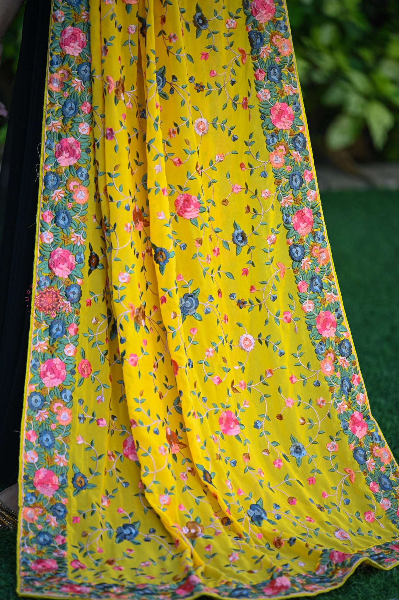 Parsi Gara Embroided Georgette Dupatta