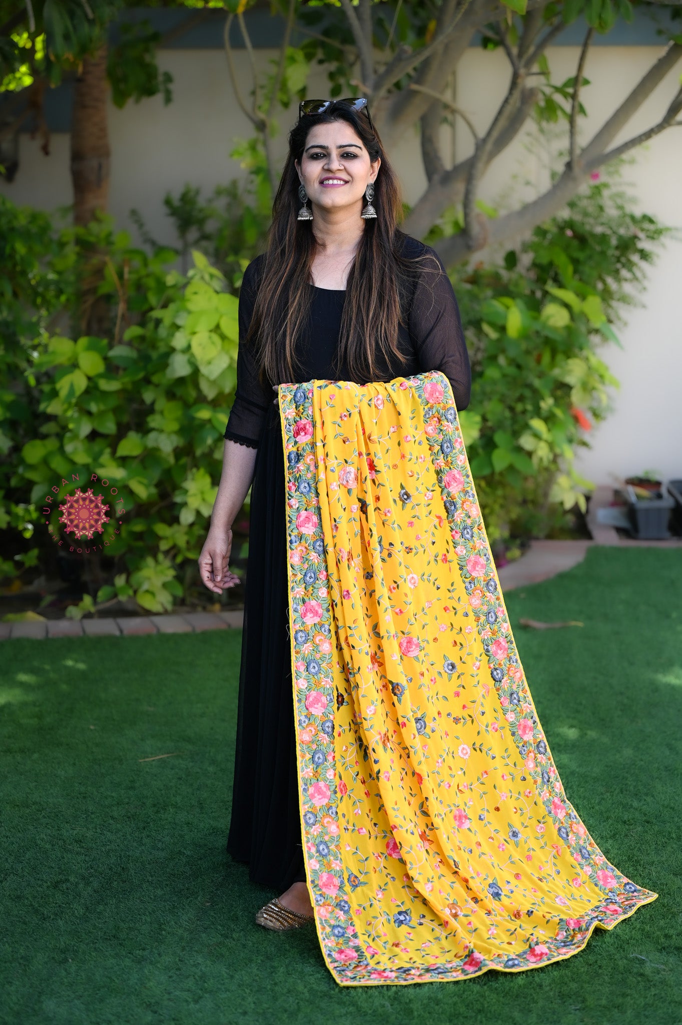 Parsi Gara Embroided Georgette Dupatta