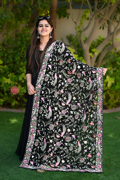 Parsi Gara Embroided Georgette Dupatta