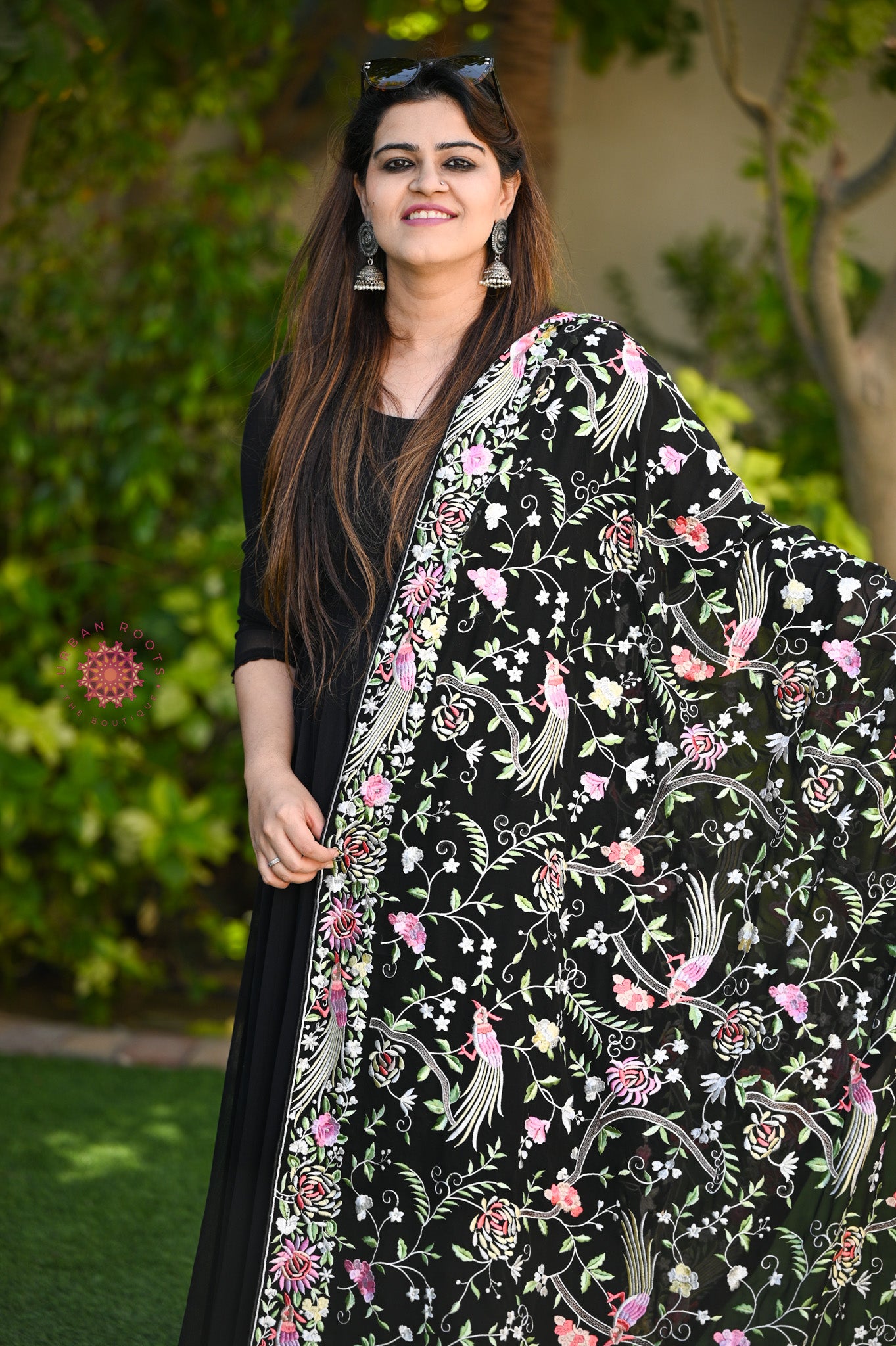 Parsi Gara Embroided Georgette Dupatta