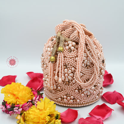 Festive Hand Potli / Hand Purse Pink - Urban Roots