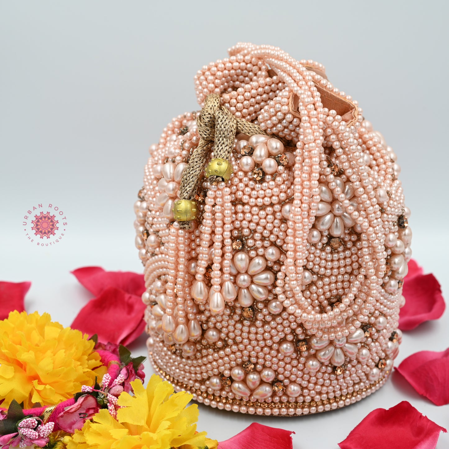 Festive Hand Potli / Hand Purse Pink - Urban Roots