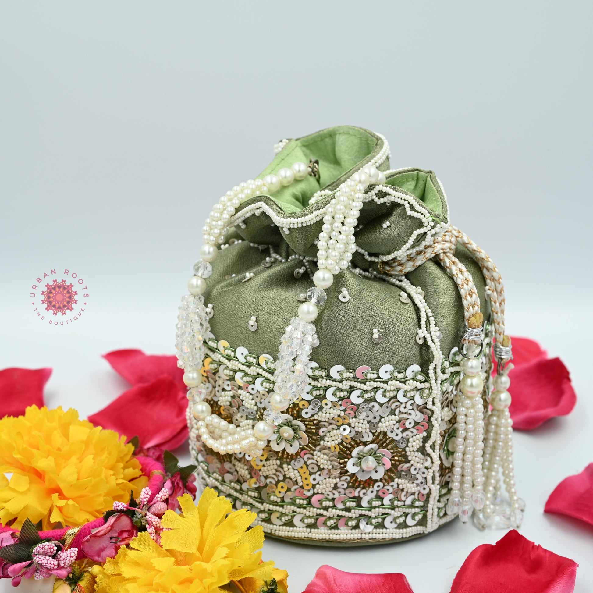 Festive Hand Potli / Hand Purse Pink - Urban Roots