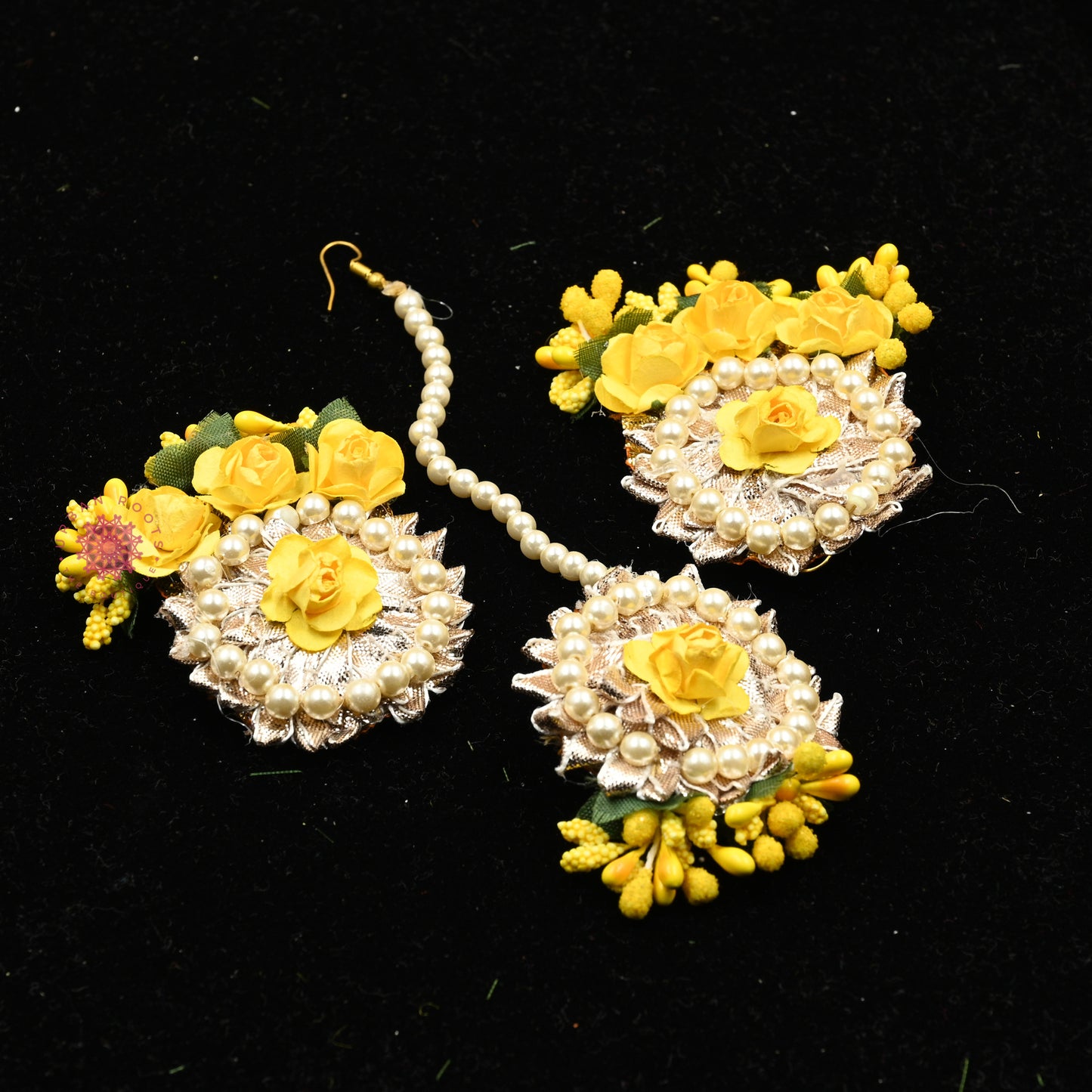 Gota Floral Jewellery Set Yellow - Urban Roots