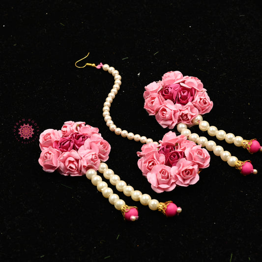 Gota Floral Jewellery Set Pink - Urban Roots