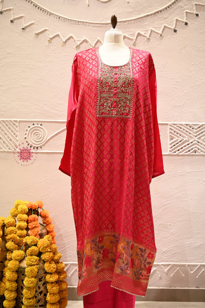 Festive Suit With Silk Dupatta - Urban Roots