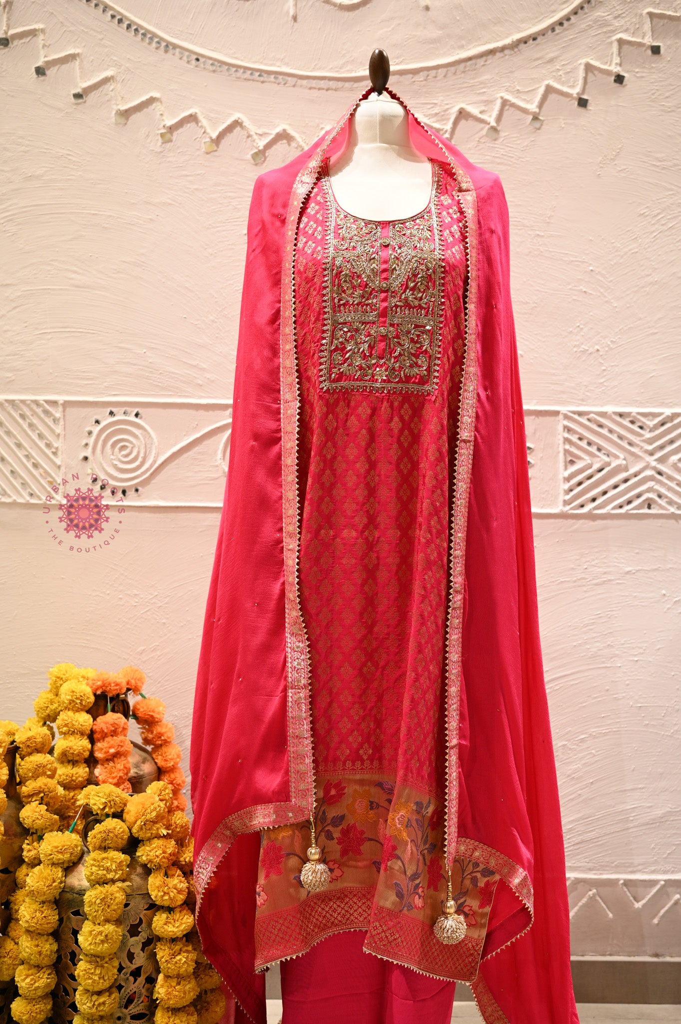 Festive Suit With Silk Dupatta - Urban Roots