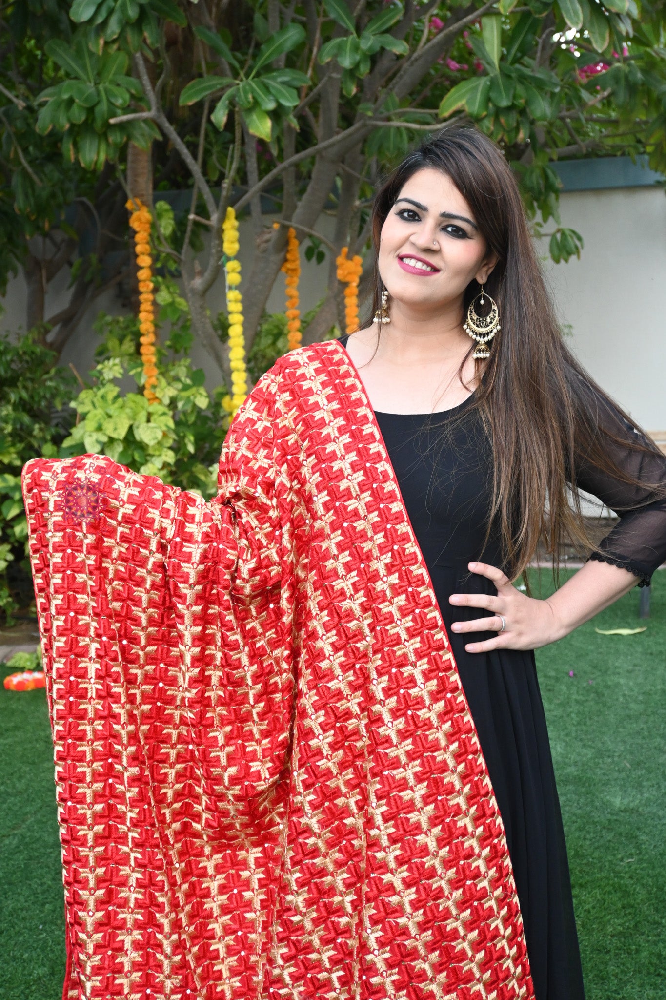 Chinon Phulkari Bagh Dupatta - Urban Roots