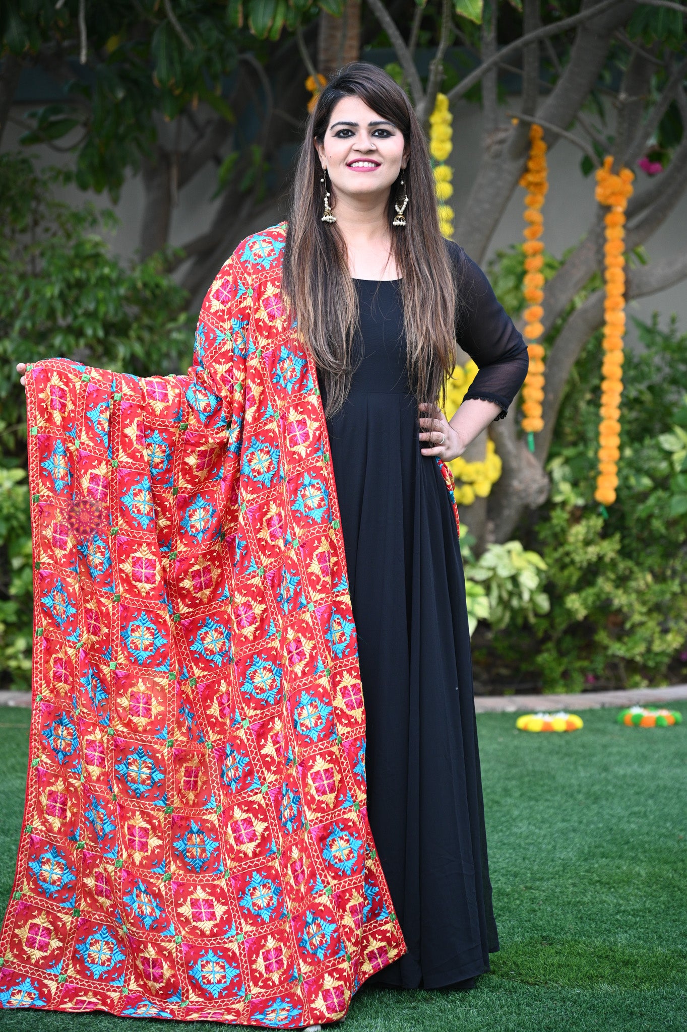 Chinon Phulkari Dupatta - Urban Roots