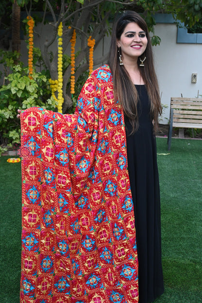 Chinon Phulkari Dupatta - Urban Roots