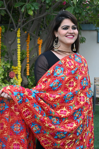 Chinon Phulkari Dupatta - Urban Roots