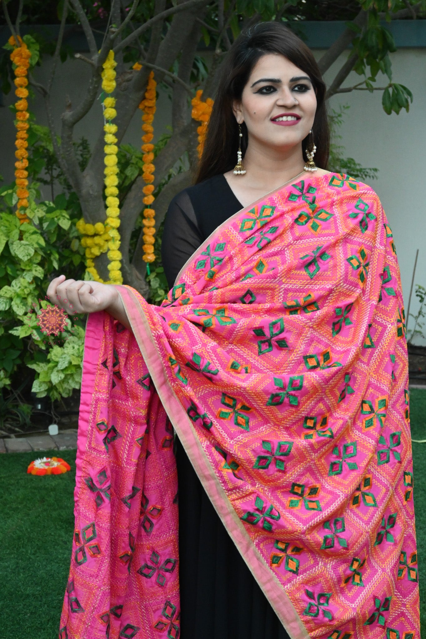 Chinon Phulkari Dupatta - Urban Roots