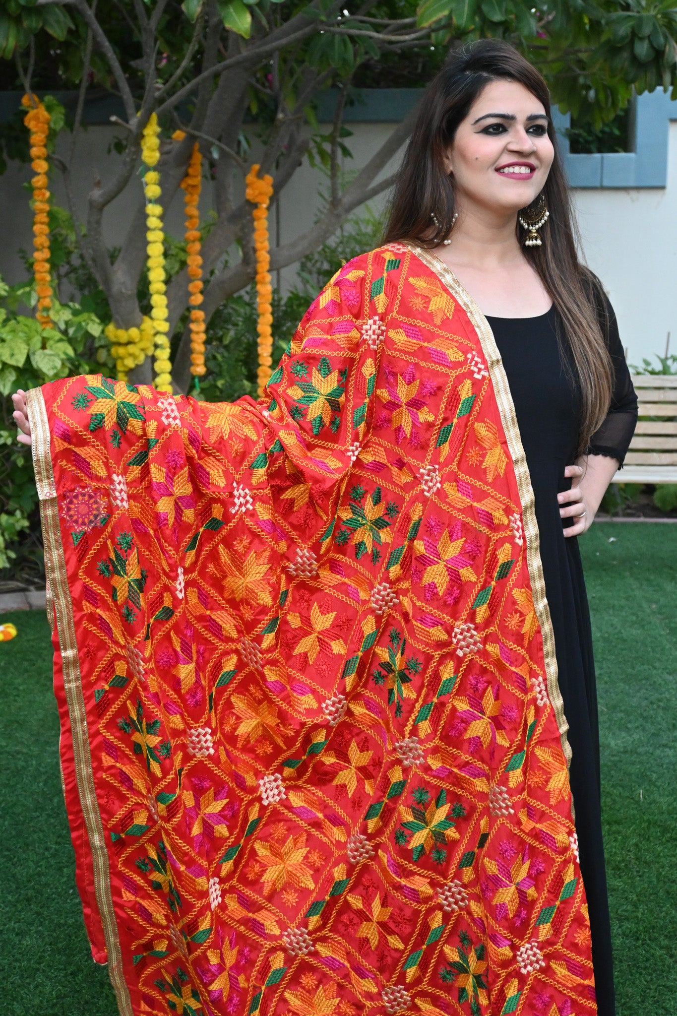 Chinon Phulkari Dupatta - Urban Roots