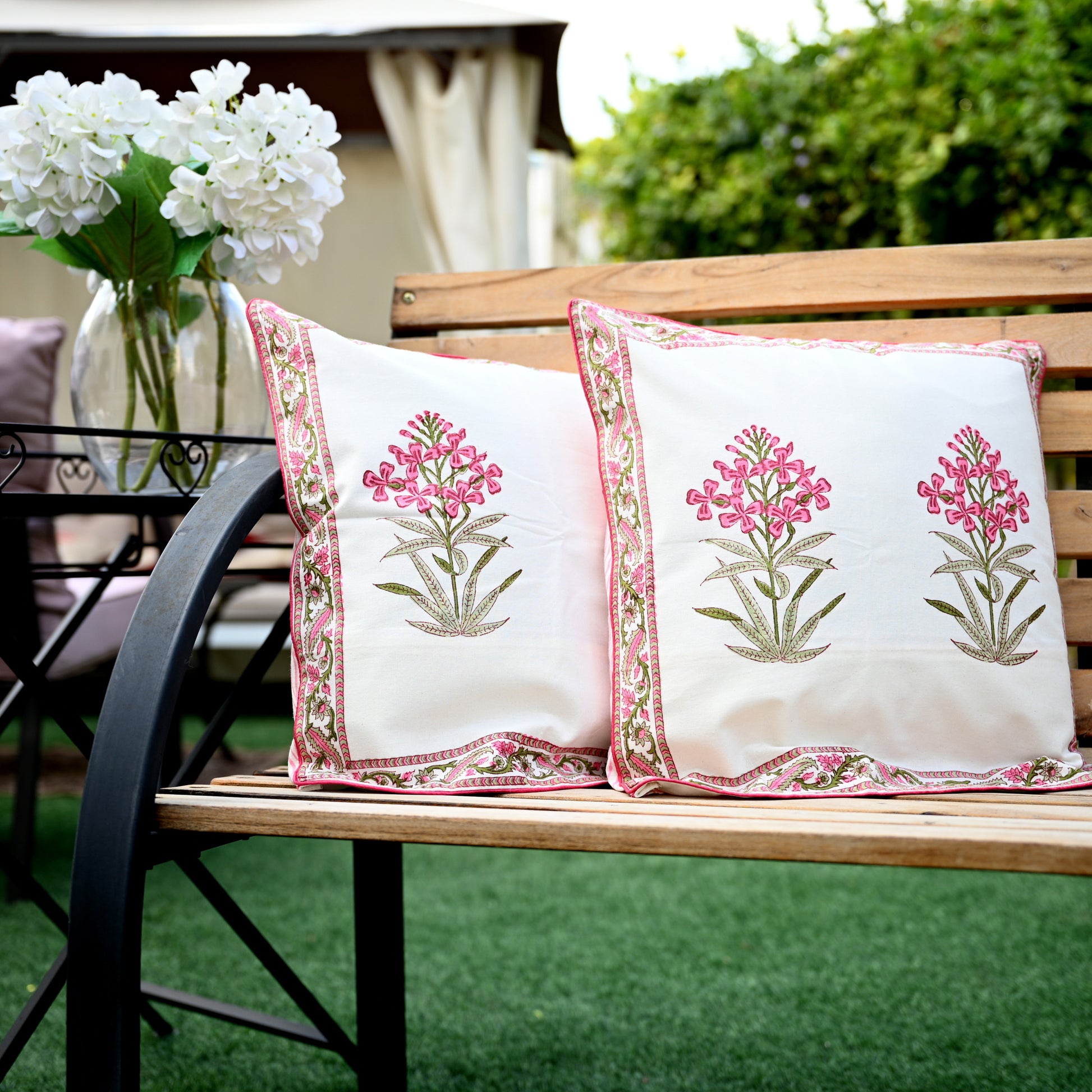 Hand Block Printed Cushion Cover (Set of 2) - Urban Roots