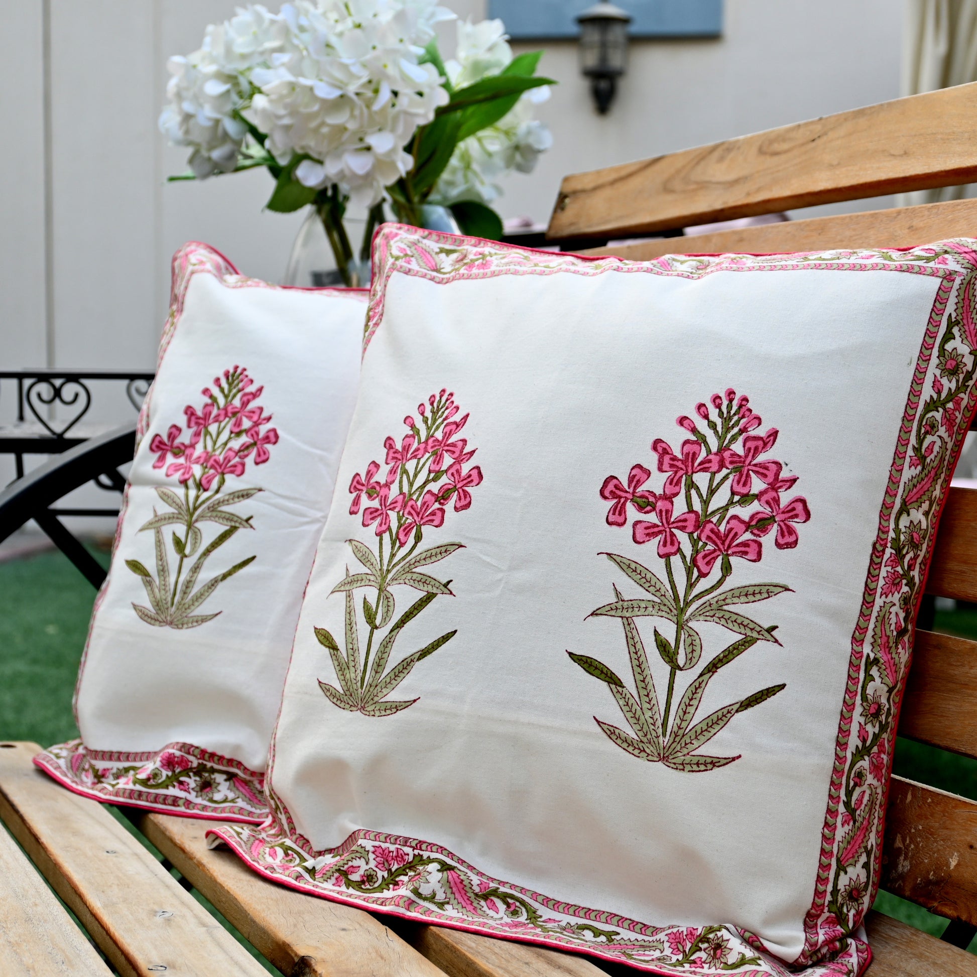 Hand Block Printed Cushion Cover (Set of 2) - Urban Roots