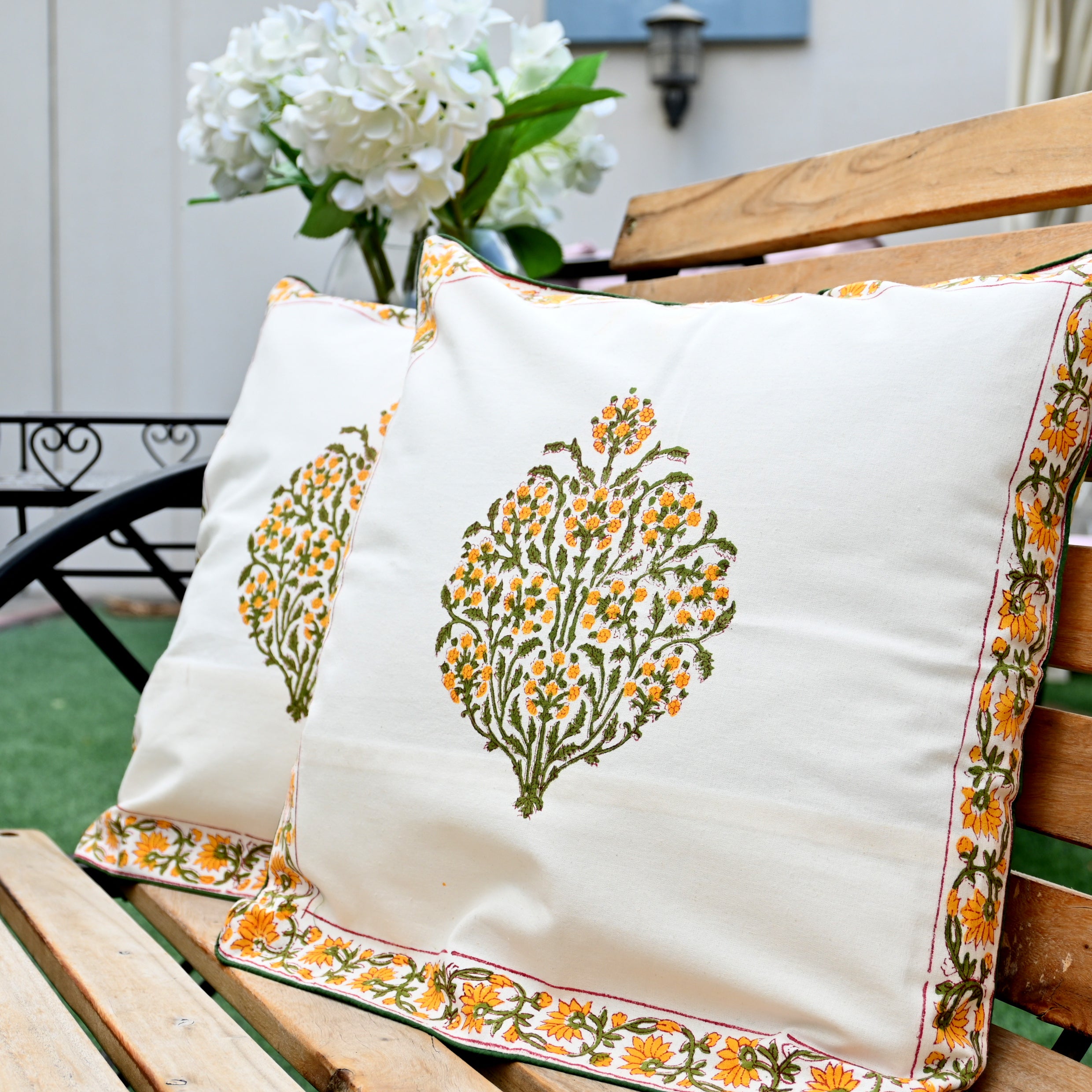 Hand block printed cushion covers hotsell