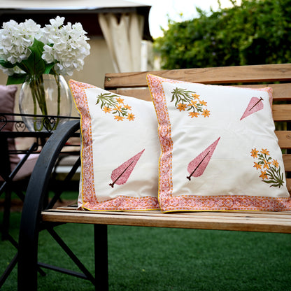 Hand Block Printed Cushion Cover (Set of 2) - Urban Roots