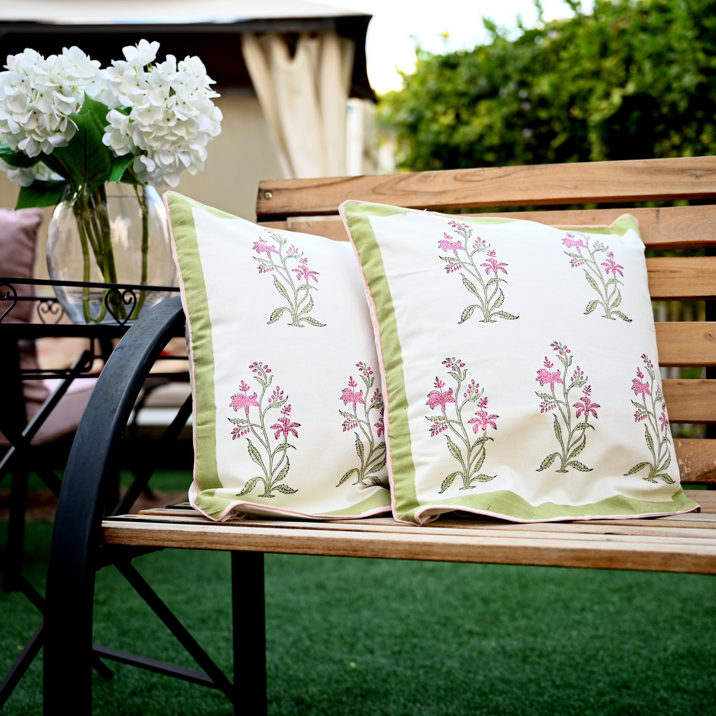 Hand Block Printed Cushion Cover (Set of 2) - Urban Roots