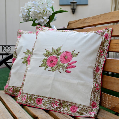 Hand Block Printed Cushion Cover (Set of 2) - Urban Roots