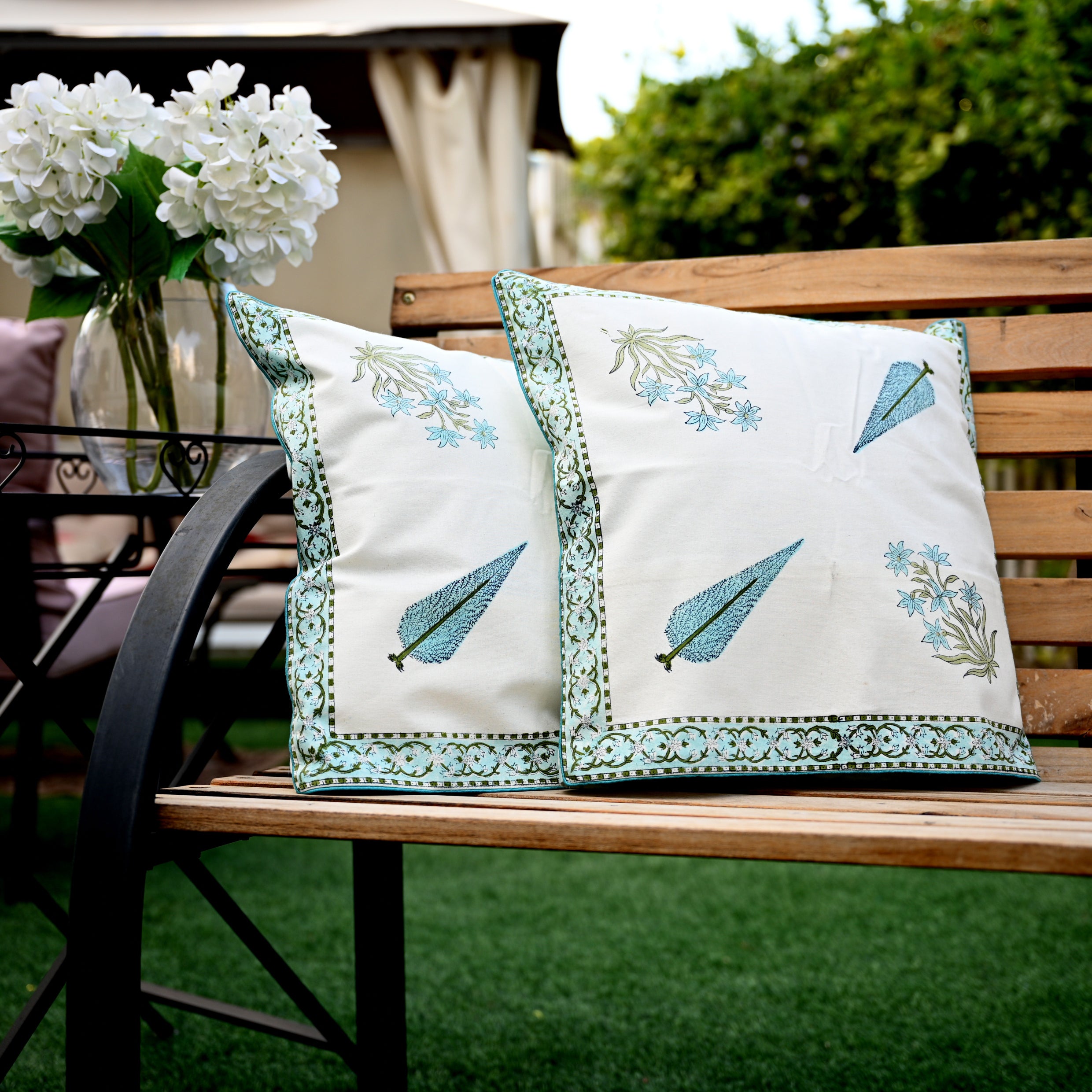 Hand block 2024 printed cushion covers