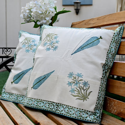 Hand Block Printed Cushion Cover (Set of 2) - Urban Roots