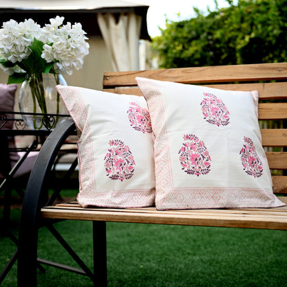 Hand Block Printed Cushion Cover (Set of 2) - Urban Roots