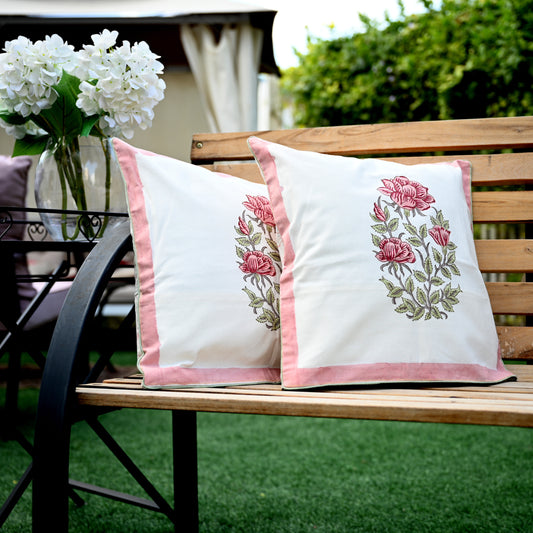 Hand Block Printed Cushion Cover (Set of 2) - Urban Roots