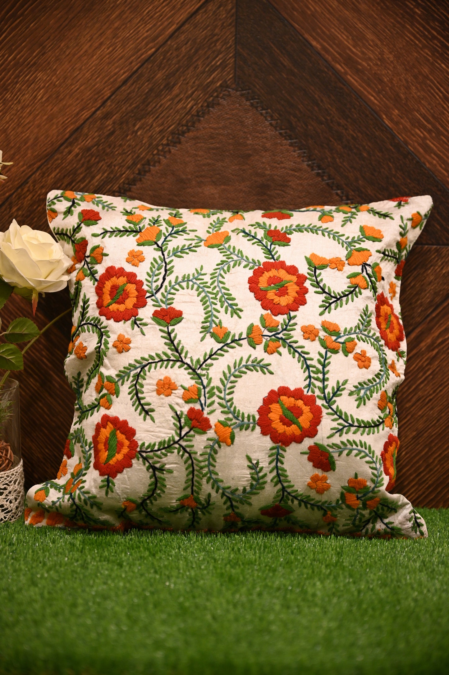 Phulkari Cushion Cover (Set of 2) - Urban Roots