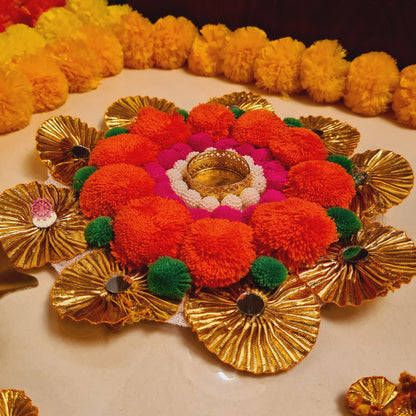 Rangoli Mat With Tea Light Holder - Urban Roots