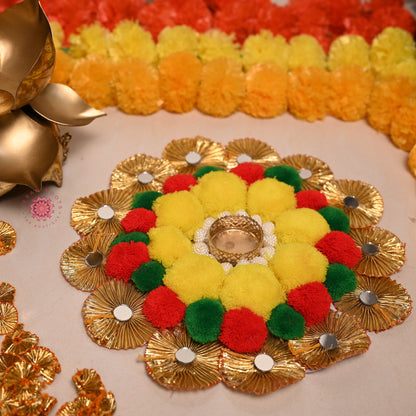 Rangoli Mat With Tea Light Holder - Urban Roots