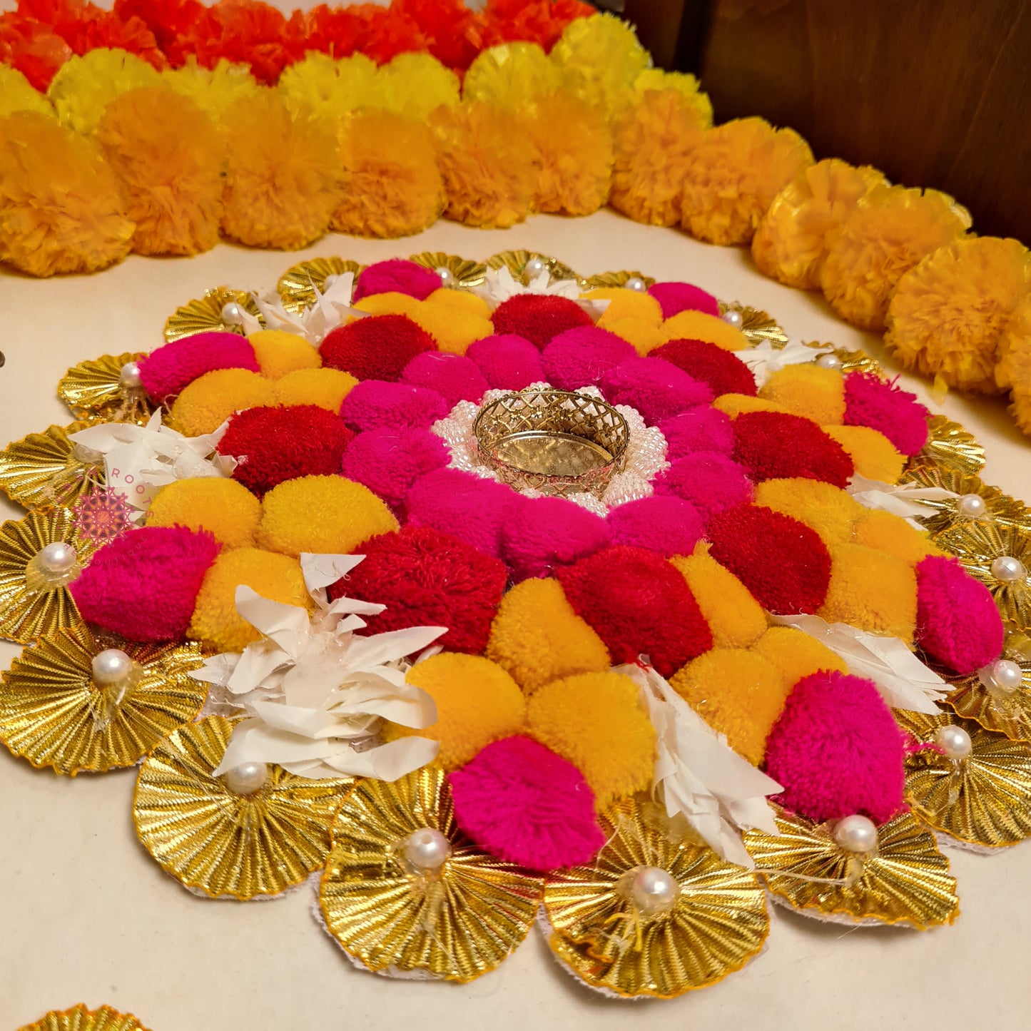 Rangoli Mat With Tea Light Holder - Urban Roots